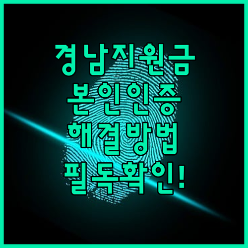 경남 생활지원금 온라인 신청 본인인증 문제 해결