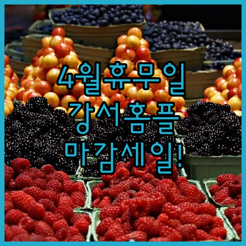 2026년 4월 홈플러스 강서점 휴무일 정보와 마감 세일 활용법