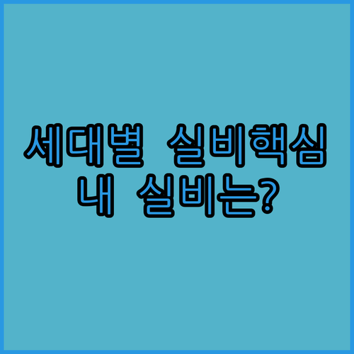실비보험 세대별 보장 범위와 자기부담금 차이