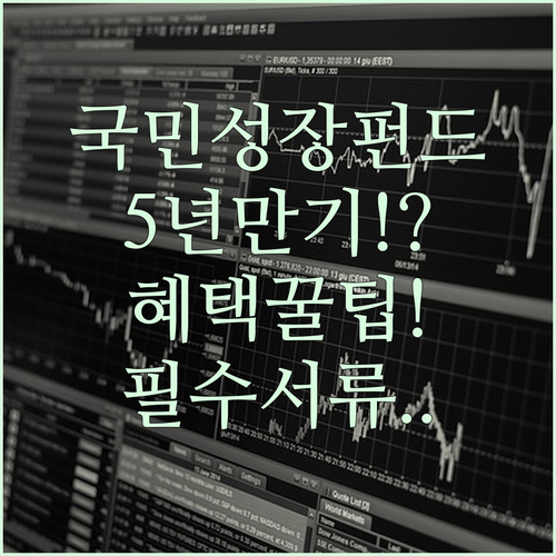 국민성장펀드 5년 만기 유의사항 | 가입 자격, 혜택, 신청 서류