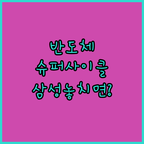 슈퍼사이클 맞이한 반도체 시장과 삼성전자의 투자 포인트